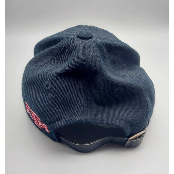 ANNCO Texas A&M Collegiate Black Brown Strap Back Baseball Hat Cap One Size Logo - Picture 8 of 11